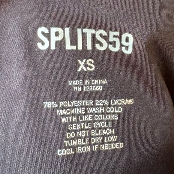 Splits59 Gloria High Waist Techflex 7/8 Legging in Black & Jacinthe Size XS - Picture 6 of 9